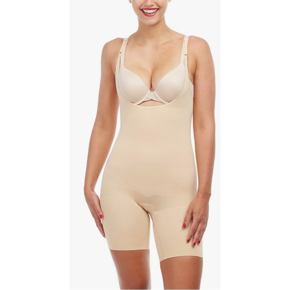 SPANX Open Bust Suit Nude NWT XL